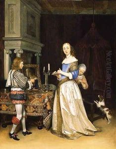 A Lady at Her Toilet, c.1660 by Gerard Terborch