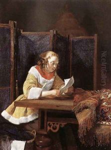 A Lady Reading a Letter by Gerard Terborch