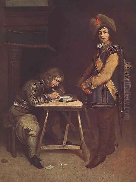 Officer Writing a Letter - view 1