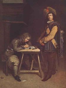 Officer Writing a Letter by Gerard Terborch
