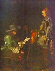 An Officer Reading A Letter 1657-58