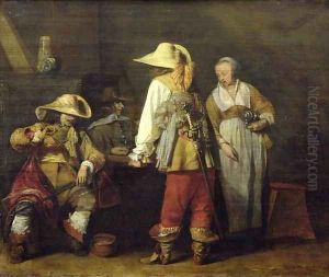 Interior of an Inn 1636 by Gerard Terborch