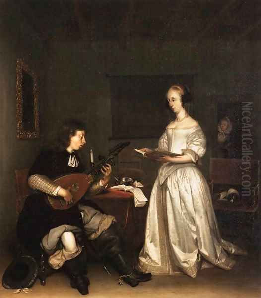 The Duet Singer and Theorbo Player - view 1