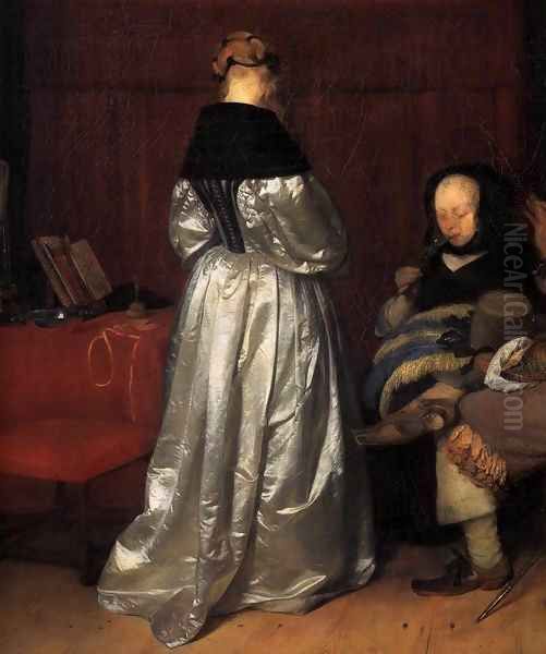 Paternal Admonition (detail) by Gerard Terborch