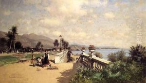 The Garden at Monte Carol by Alfred Wordsworth Thompson