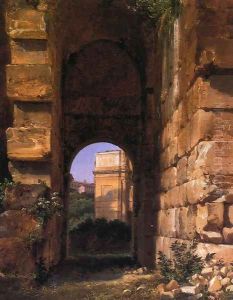 The Arch of Constantine Seen from the Colosseum by Lancelot Theodore Turpin De Crisse