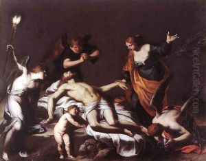 The Lamentation over the Dead Christ 1617 by Alessandro Turchi (Orbetto)