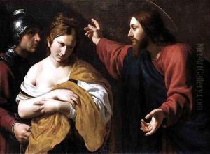 Christ and the Woman Taken in Adultery by Alessandro Turchi (Orbetto)