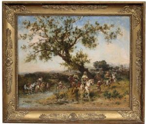 Cavalieri Arabi Al Guado by Georges Washington