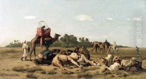 Karawane Auf Der Rast. by Georges Washington