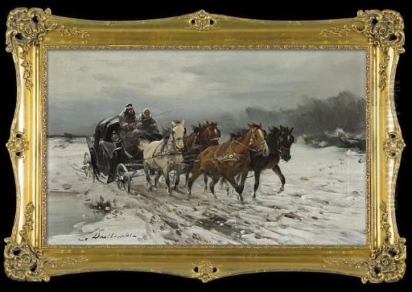 Riding Through Thawing Snow - view 1