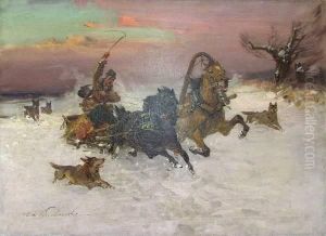 Napad Wilkow by Ignacy (Czeslaw Wasilewski) Zygmuntowicz