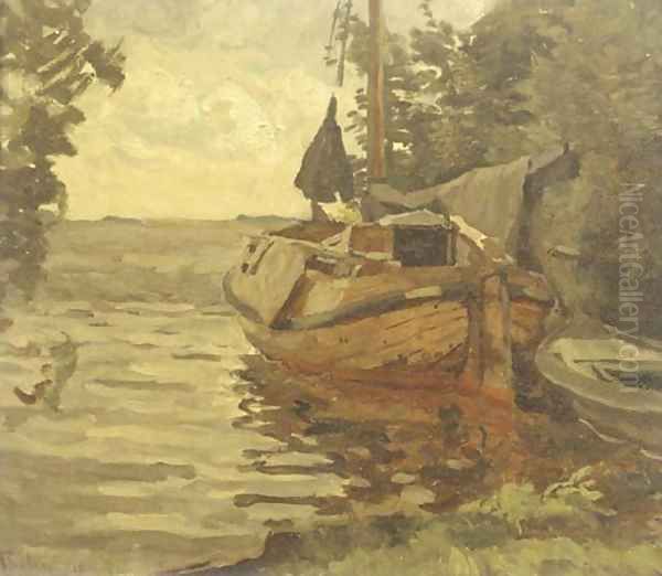 A moored barge - view 1