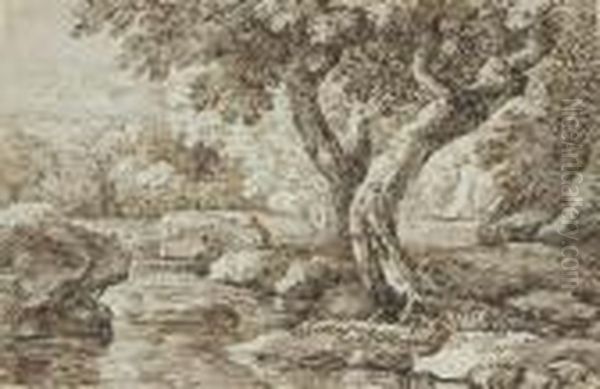 Fisherman On A Pond - view 1