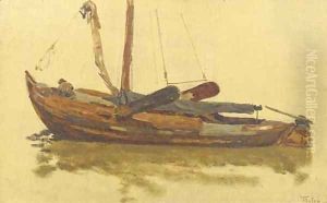 A barge - a study by Willem Bastiaan Tholen