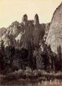 Cathedral Spires, 2200 Feet, Yosemite by Carleton Emmons Watkins