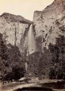 Pohono, Bridal Veil Fall, 940 Feet, Yosemite by Carleton Emmons Watkins