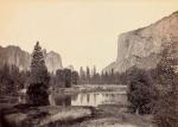 View Down The Valley From Ferry Bend, Yosemite - view 1