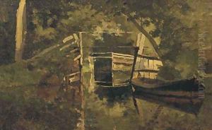 A bridge in Giethoorn by Willem Bastiaan Tholen