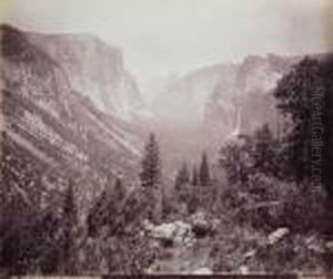 General View Of Yosemite Valley by Carleton Emmons Watkins
