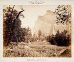Yosemite Valley (the Bridal Veil, Pohono), Sierra Nevada, Californie by Carleton Emmons Watkins