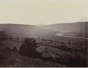 Mt. Adams From Sunset Hill, Dalles City by Carleton Emmons Watkins