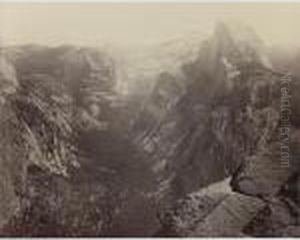 Half Dome From Glacier Pt., Yosemite by Carleton Emmons Watkins