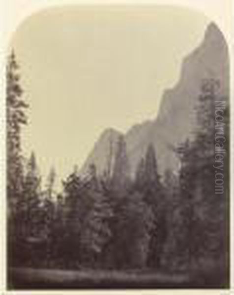 Outline View Of The Half Dome, 4967 Ft., Yosemite - view 1