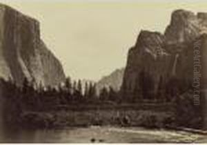 'yosemite Valley, From Big Oak Flat Road"" by Carleton Emmons Watkins