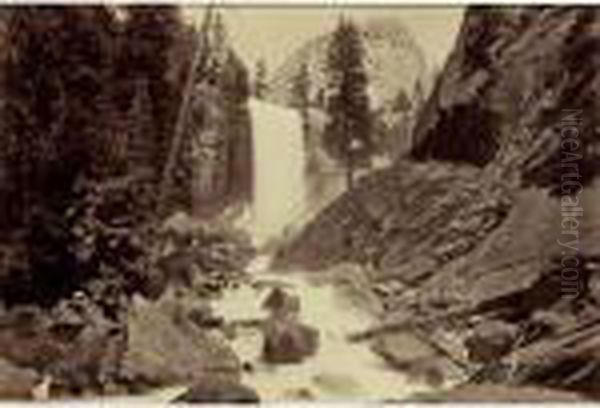'vernal Fall. 300 Ft. Yosemite"" - view 1