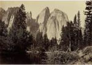 Cathedral Rocks And Spires Yosemite by Carleton Emmons Watkins