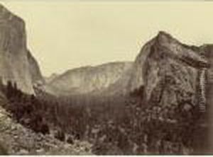 'yosemite Valley, From Big Oak Flat Road"" by Carleton Emmons Watkins