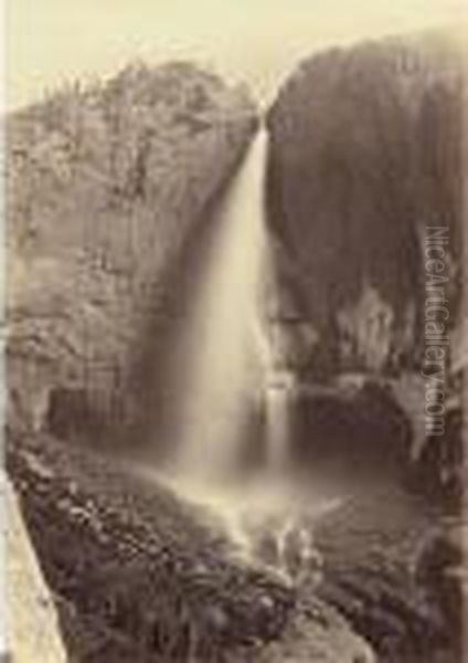 'upper Yosemite Falls. 1600 Ft. View From Eagle Point Trail. Yosemite"" - view 1