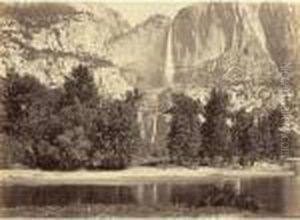 'yosemite Falls, 2,634 Feet, {front View.} Yosemite"" by Carleton Emmons Watkins