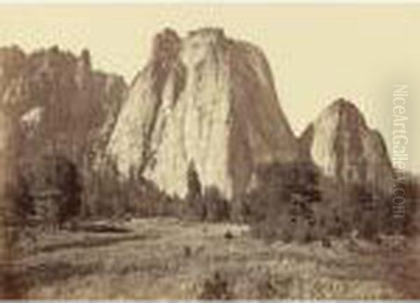 'cathedral Rocks And Spires. 2660 Ft. Yosemite"" - view 1