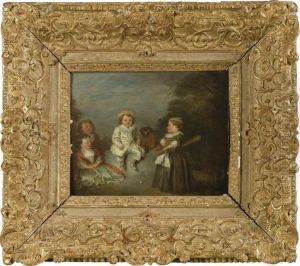 Group Of Children by Jean-Antoine Watteau