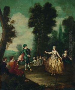 Le Bal Champetre by Jean-Antoine Watteau