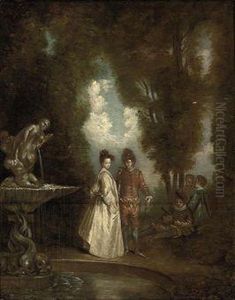 La Promenade by Jean-Antoine Watteau
