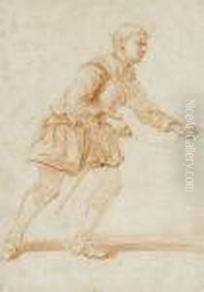 Man Pullingon A Rope - view 1