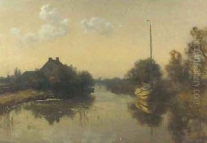 Zomernacht as night falls by Willem Bastiaan Tholen