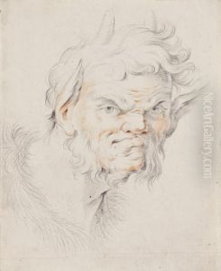 Testa Di Fauno by Jean-Antoine Watteau