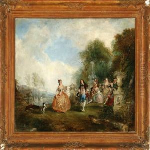 Romantic Scene In A Park