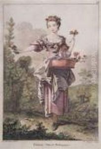 A Fashion Study Of A Lady Seated by Jean-Antoine Watteau