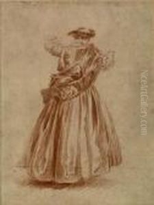 Figure De Danse Feminine by Jean-Antoine Watteau