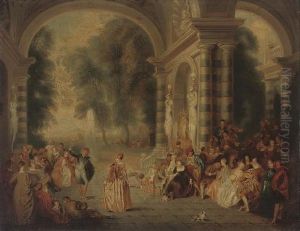 Les Plaisirs Du Bal by Jean-Antoine Watteau
