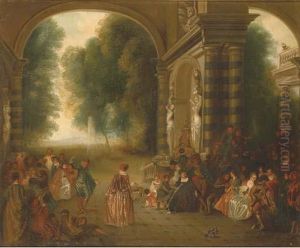 Les Plaisirs Du Bal by Jean-Antoine Watteau