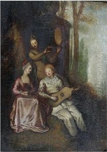 A Musical Party by Jean-Antoine Watteau