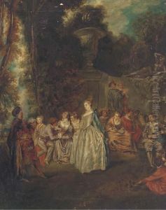 Les Fetes Venitiennes by Jean-Antoine Watteau