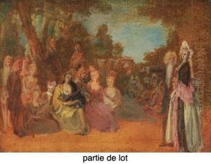 Esquisses: Assemblee De Personnages Dans Un Parc; Un Concert Dansun Parc by Jean-Antoine Watteau
