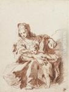The Virgin And Child, After Schedoni by Jean-Antoine Watteau